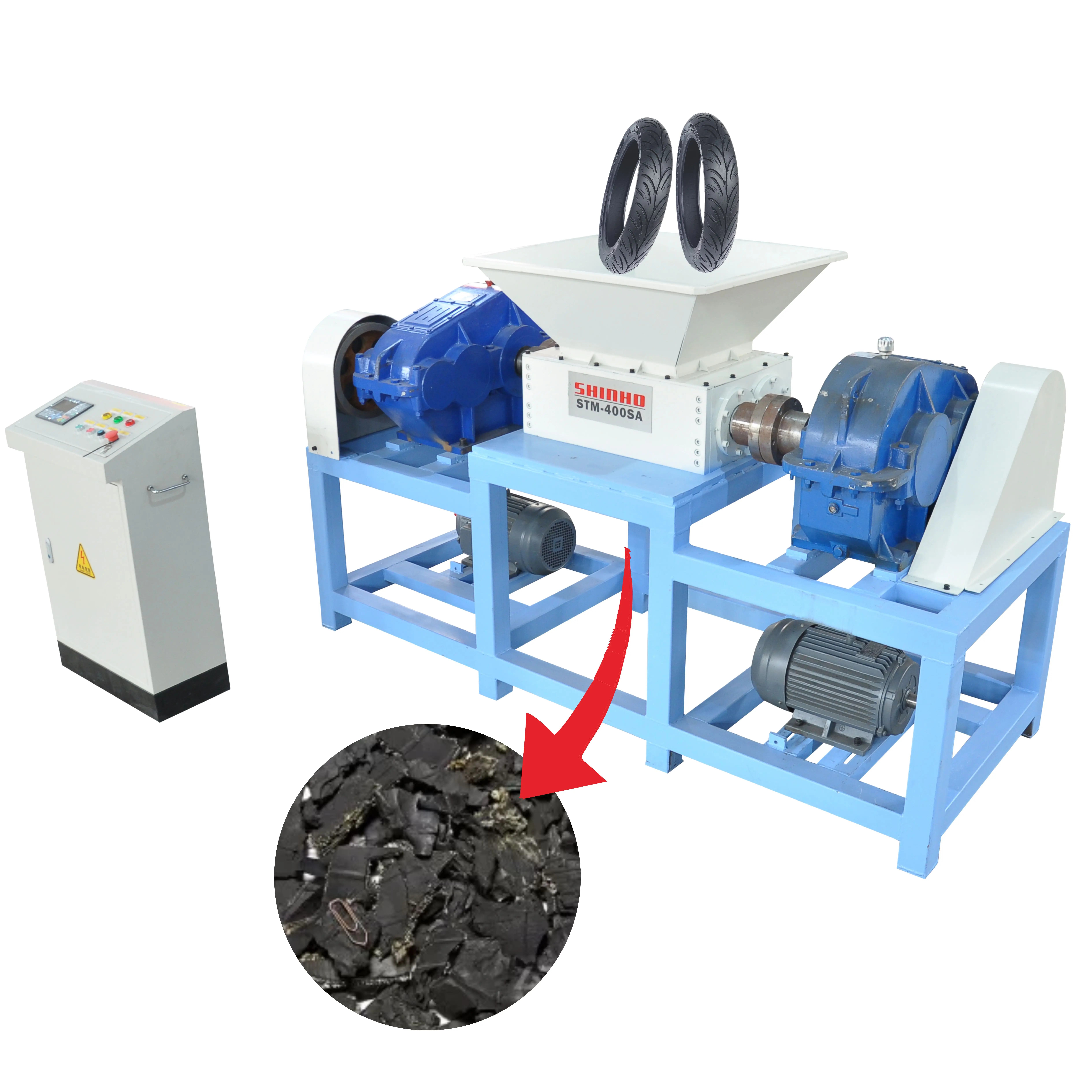 Shinho Automatic Car Popular Pure Granule Recycle Peeling Stripper Used Crushing Cable Granulator Copper Wire Recycling Machine