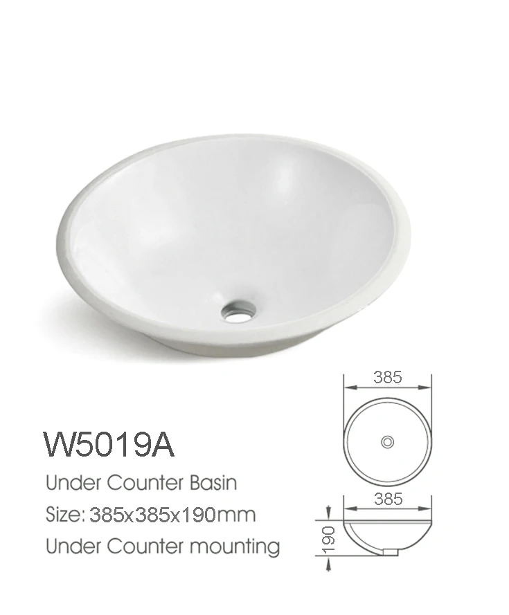 Mini Small Size White Color Thailand Style Under Counter Wash Hand Basin