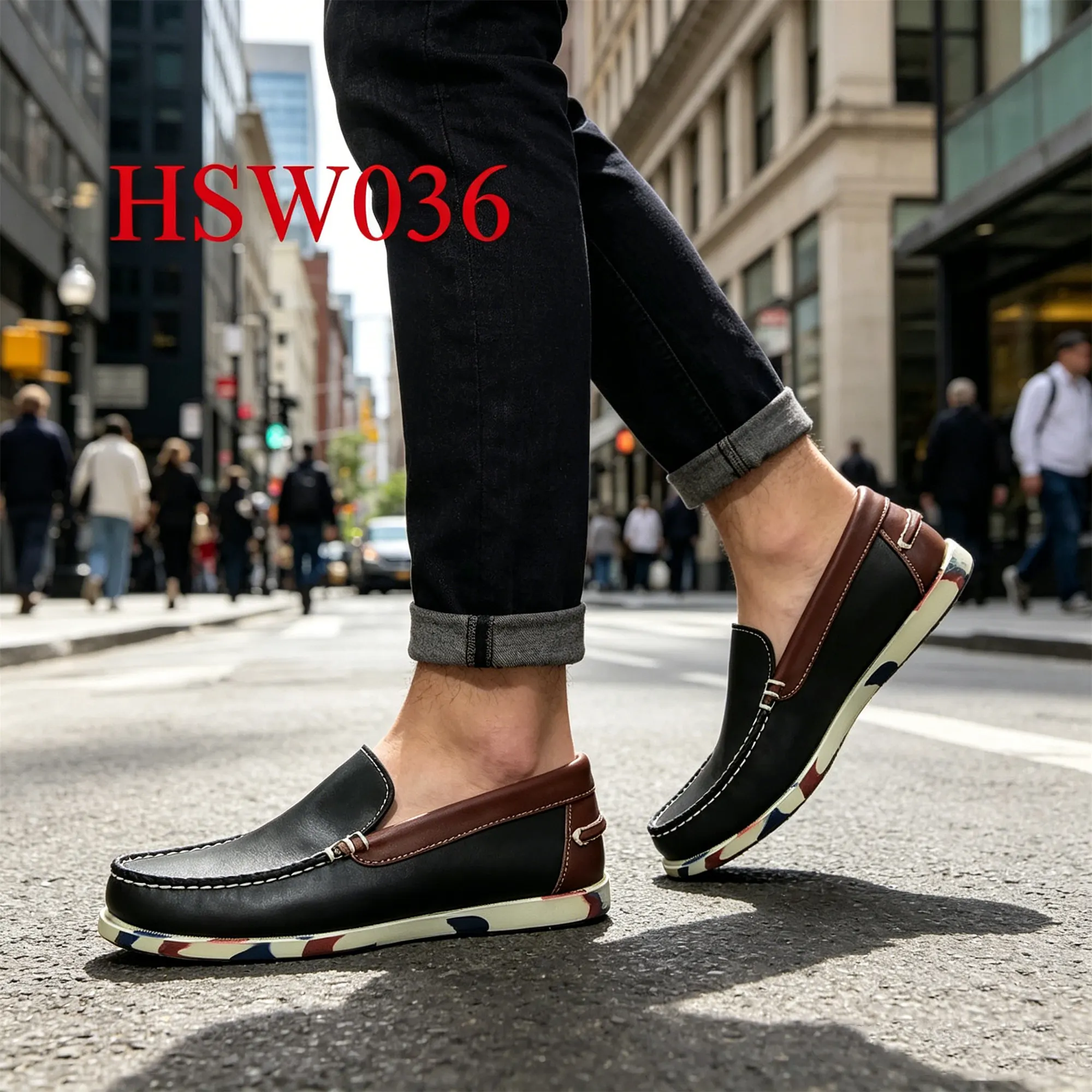 YWX,Spanish Market Popular Timeless Durability Hand Sewn Peas Shoes Daily Leisure Relaxed Fit Design Pull-on Loafers HSW036