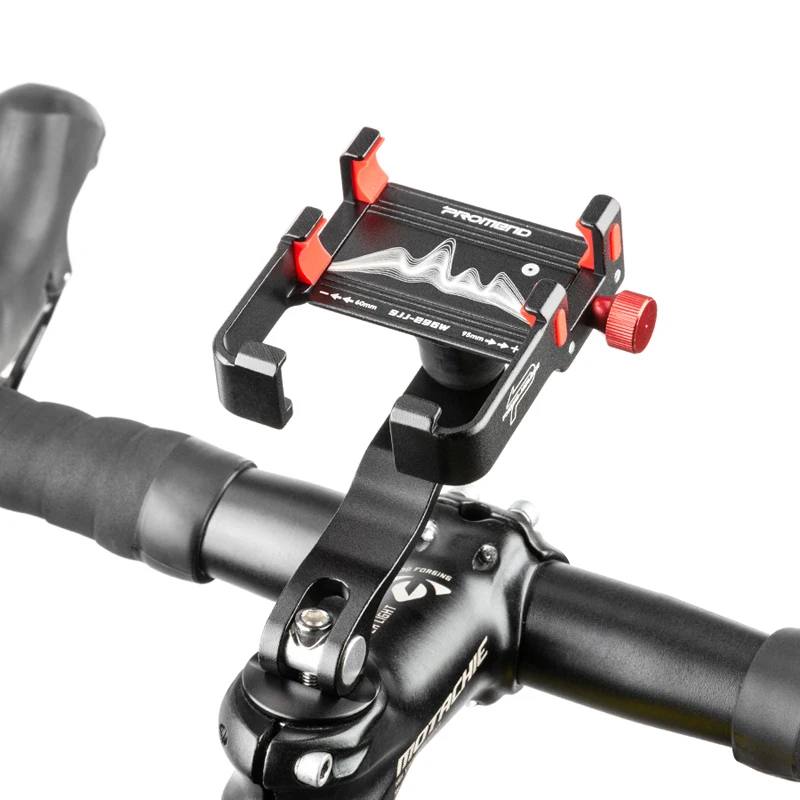 Adjustable CNC Aluminum Bike Mobile Phone Mount for Shaped Tubing