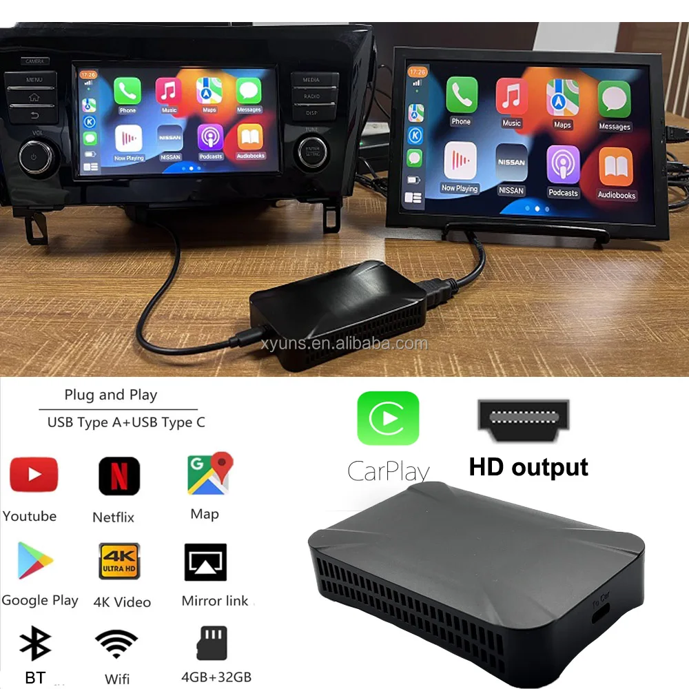 New Android 11 Carplay Ai Box Suitable For Hd Monitor Tv Streaming On  Headrest Support Wireless Carplay & Android Auto - Buy Carplay Android  Smart