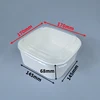 white square 1300ml with PS lid