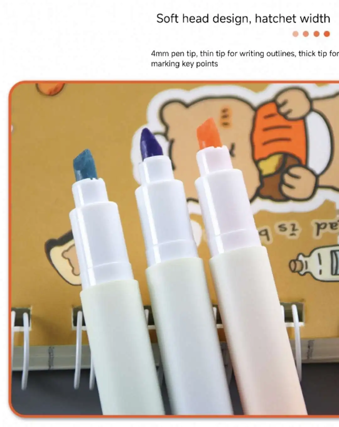 Набор высокопроизводительного градиентного хайлайтера для школьного использования скошенная кисть защиты глаз высокоценный маркер учеников прочная бумага