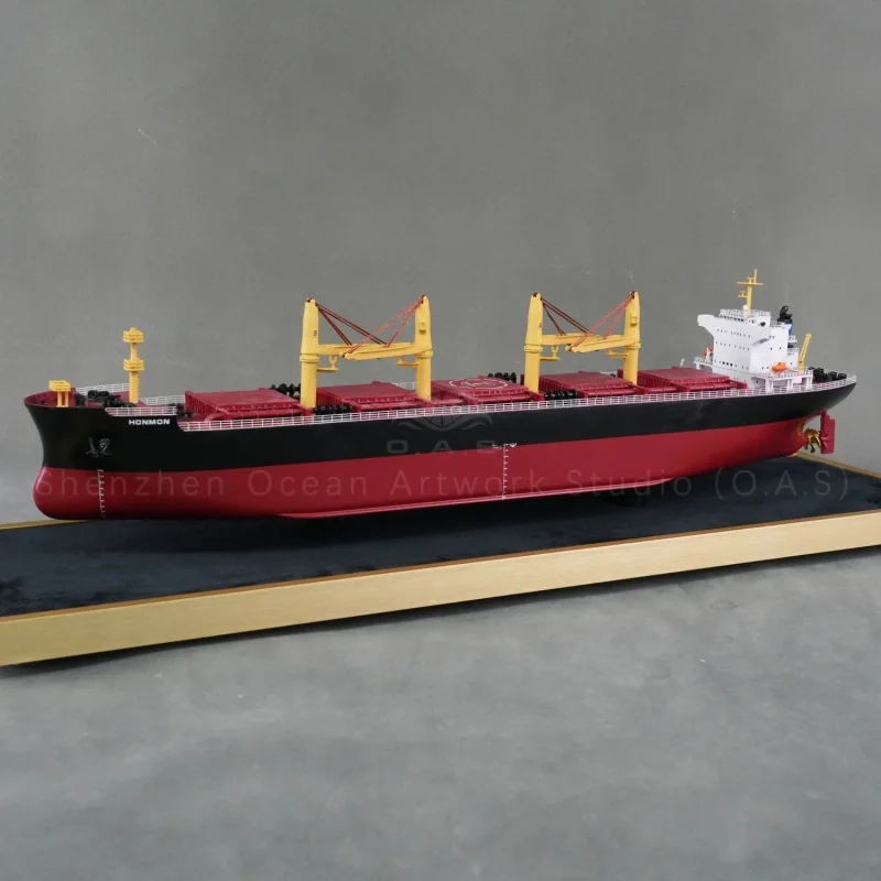 【LA】O.A.S Customized 65cm HONMON Bulk Carrier Ship Model Factory Made Nautical Style ABS Plastic Boat Model