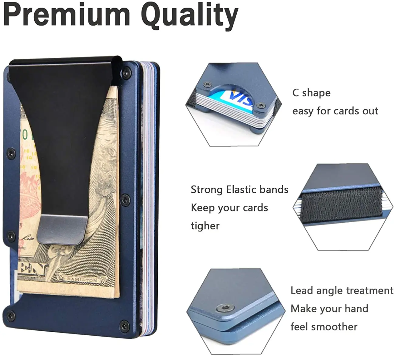 Factory Cheap Price Minimalist Slim Metal Wallet For Men Front Pocket ...