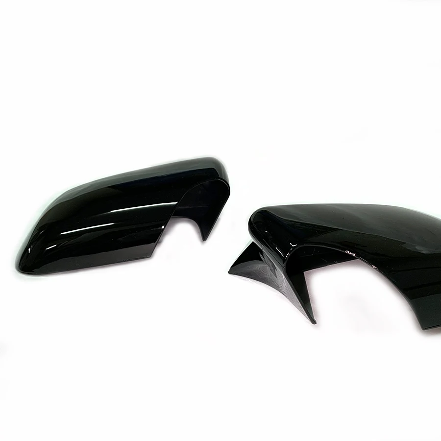 product pair of glossy black side mirror cover caps for bmw 3 series e46   car bright surface body assist mirror accessories-9