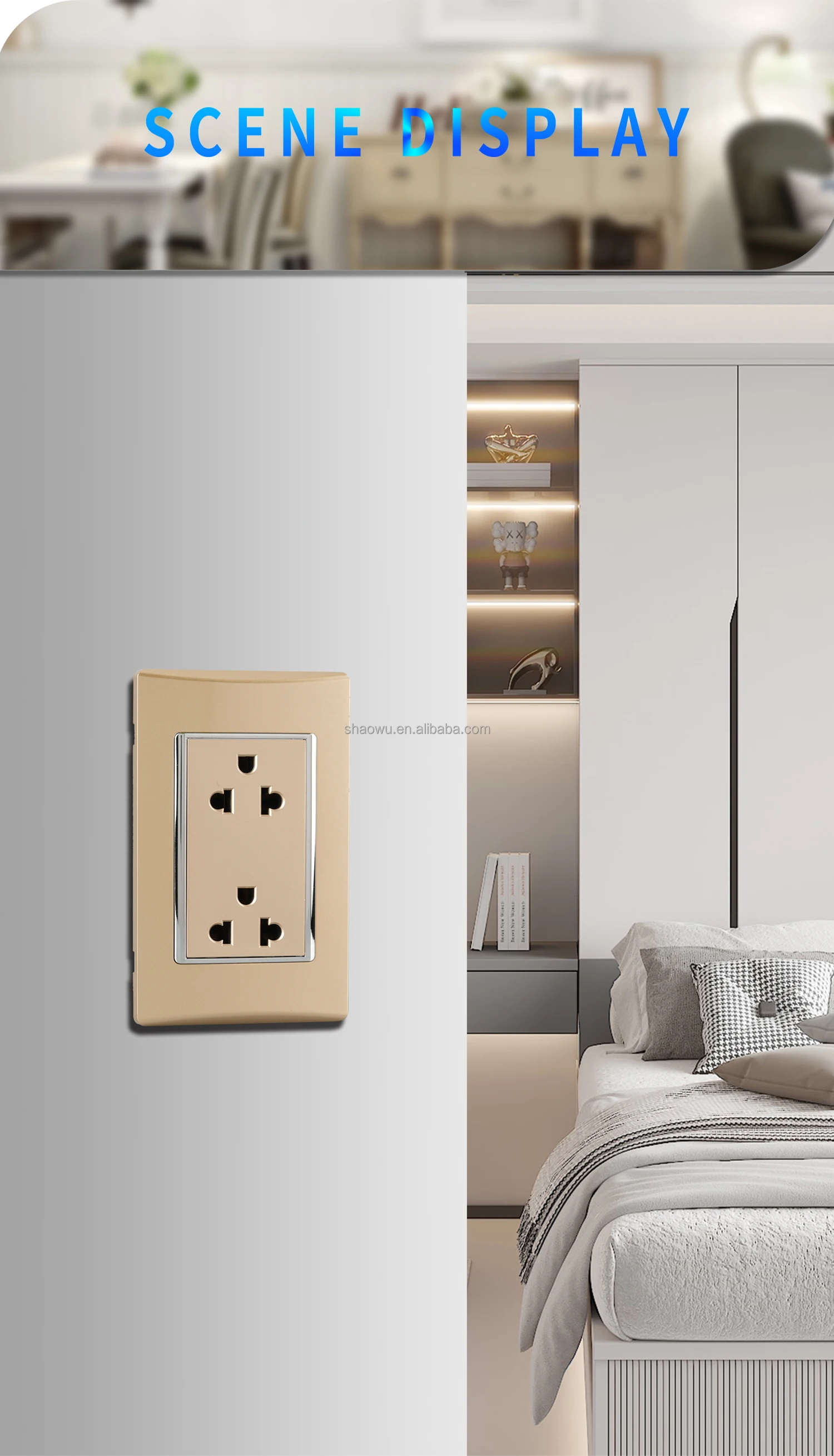 Modern White Black Gold Gray Us Bolivia American European Pc 110v 220v