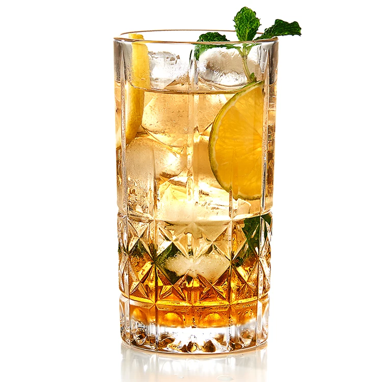 Оптовая продажа горячая Распродажа экологически чистый прозрачный стеклянный высокий стакан для напитков