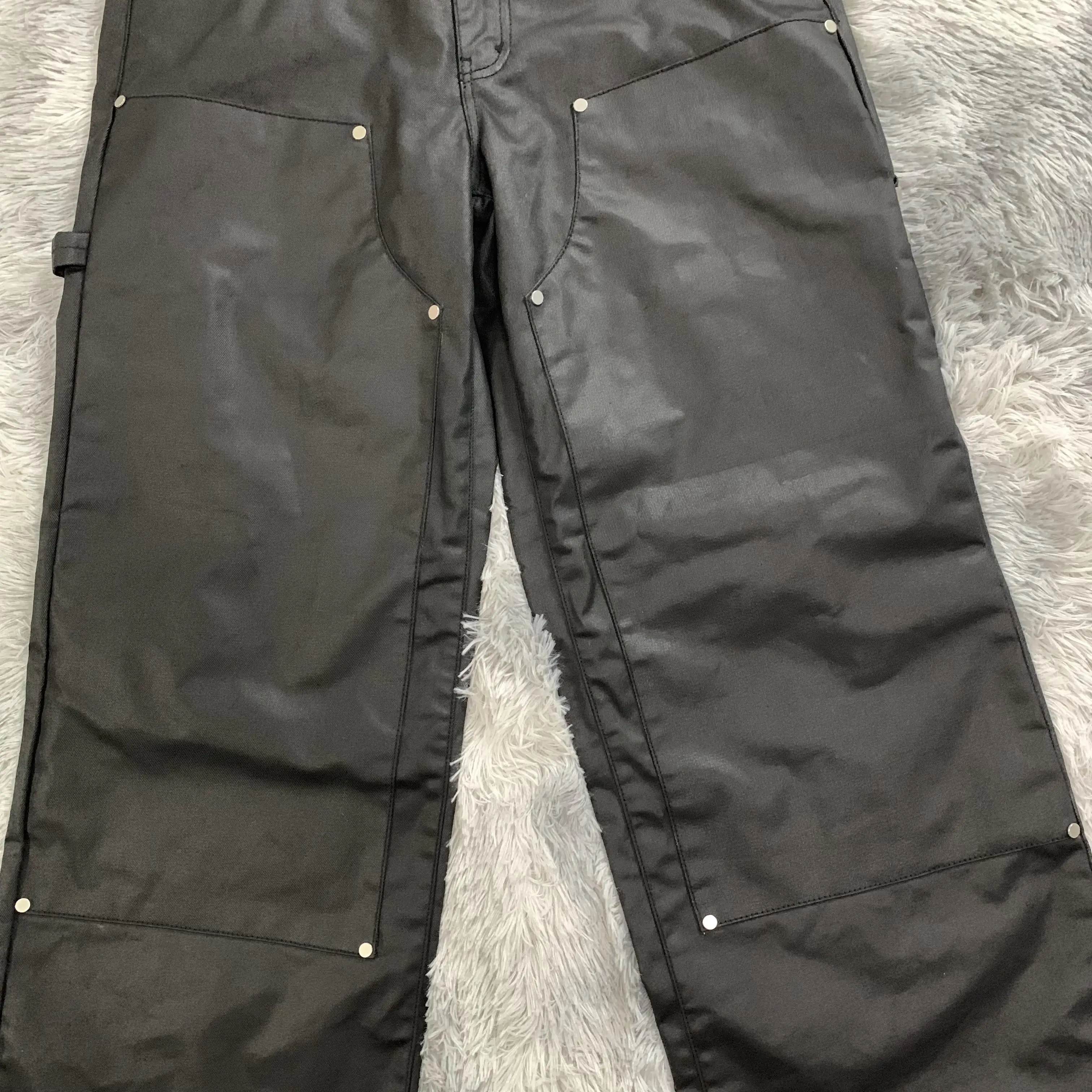 DENIMGUYS 2024 Men's Black Double Knee Work Carpenter Pants