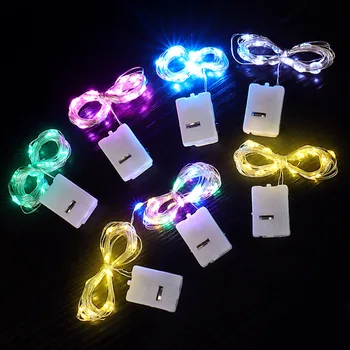 1M 2M 3MLED Strip Light Battery Box Copper Wire String Lights Christmas Decoration Fairy Tale Atmosphere Lamp For Room Decor