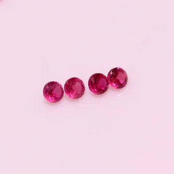 Natural ruby gemstone hot sale round brilliant cut ruby price per carat stone wholesale ruby price