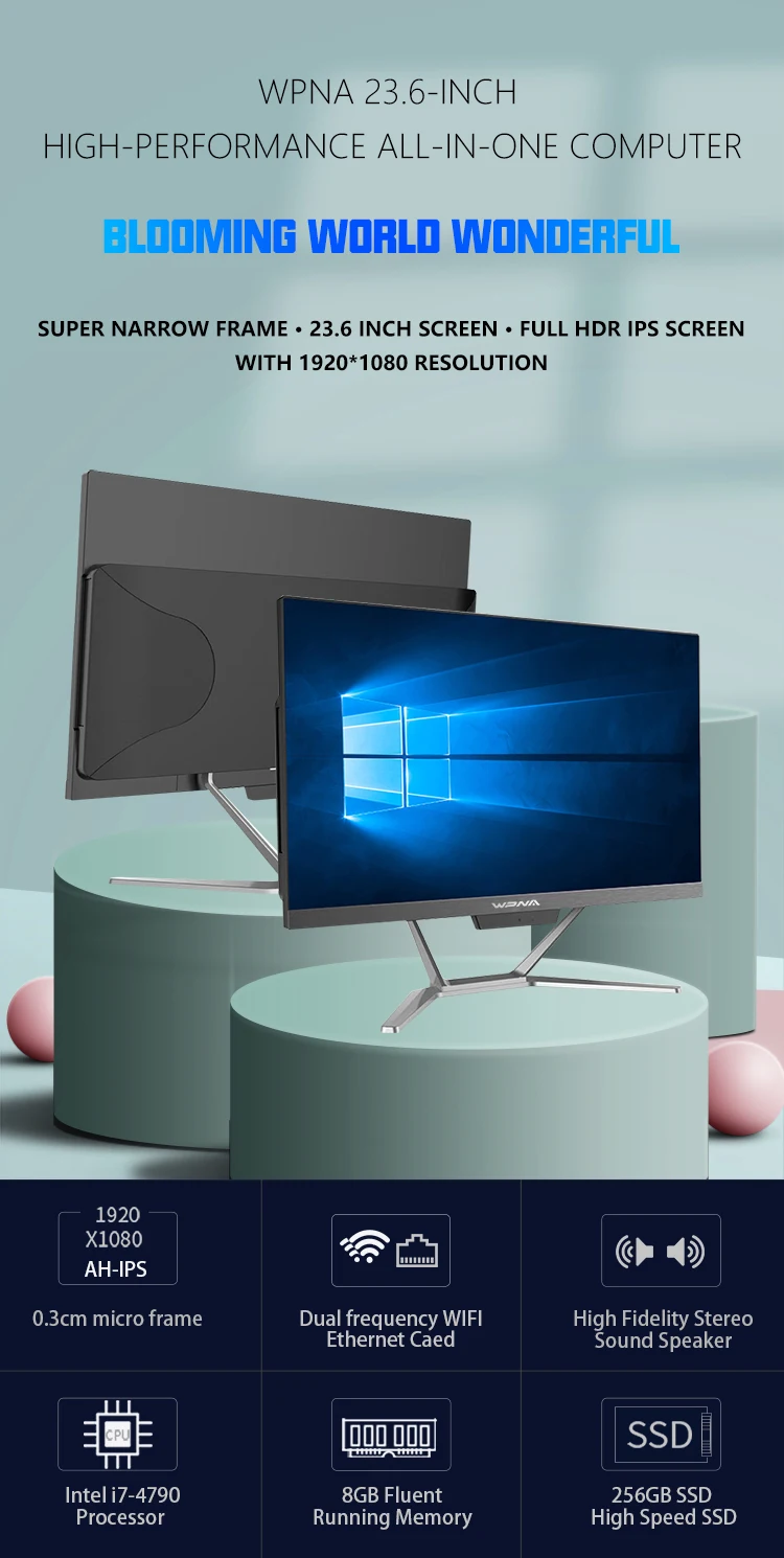 Frameless All in One PC - Intel Core I7, I5, I3 Gaming