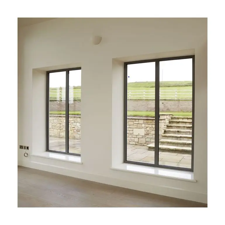Open Inside Designs Cheap Price Import Material French Lock Handle PVC Steel Philippines Aluminum Casement Window