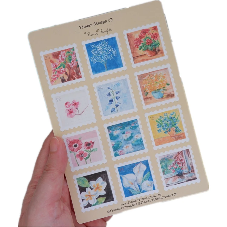 Cartoon Stamp Sticker Custom Address Mail Label Postcard Sticker