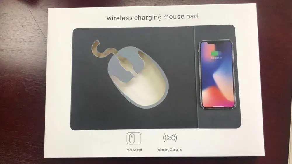 
 Новые продукты 2 в 1 беспроводной зарядный коврик Беспроводное зарядное устройство коврик для мыши  