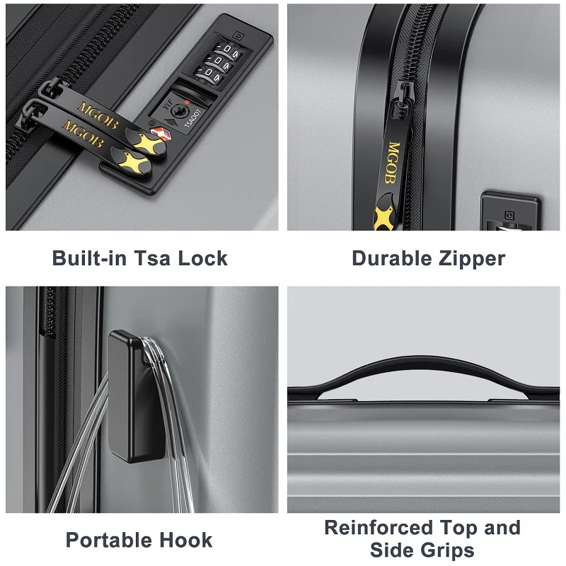 MGOB New Designer PC Travelling Troller Fancy Car Luggage Box Bags Durable Trolley Koffer Carry on Hand Luggage Tgs Suitcase