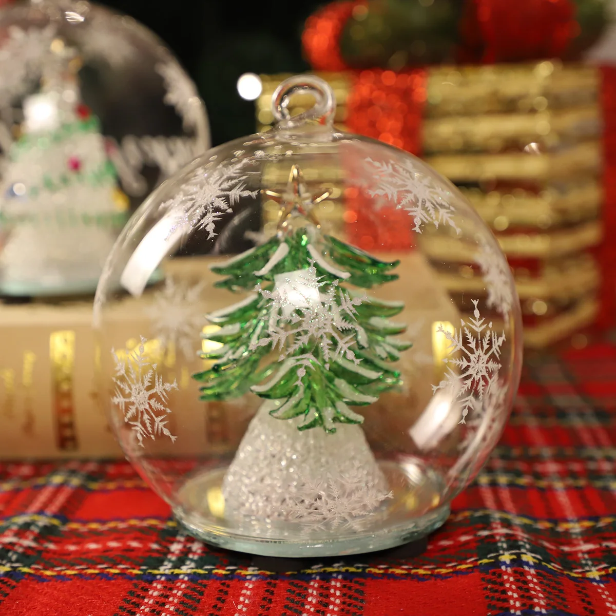 wholesale price glass ball customized 120mm glass hanging christmas ball ornament