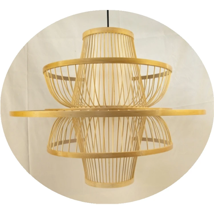 Bamboo Rattan Jute Seagrass Lamp shade Light Pendant Light Frame Cover Handicraft for Living Room