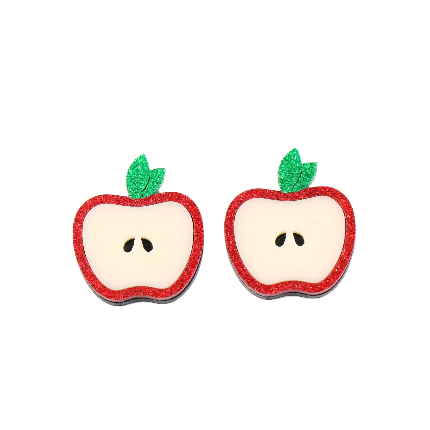 ERS667ER1466 Top Fashion Apple Teacher s Day Gift Layered Acrylic Jewelry Women s Stud Earrings