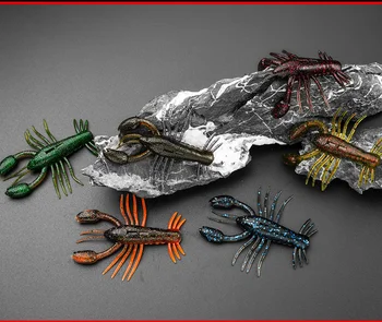 Cheery 8cm 8.7g Silicone Floating Multi-Leg Shrimp Lure for Carp & Saltwater Fish-Fly Fishing Soft Bait Without Hooks – Soft Lure – view 4