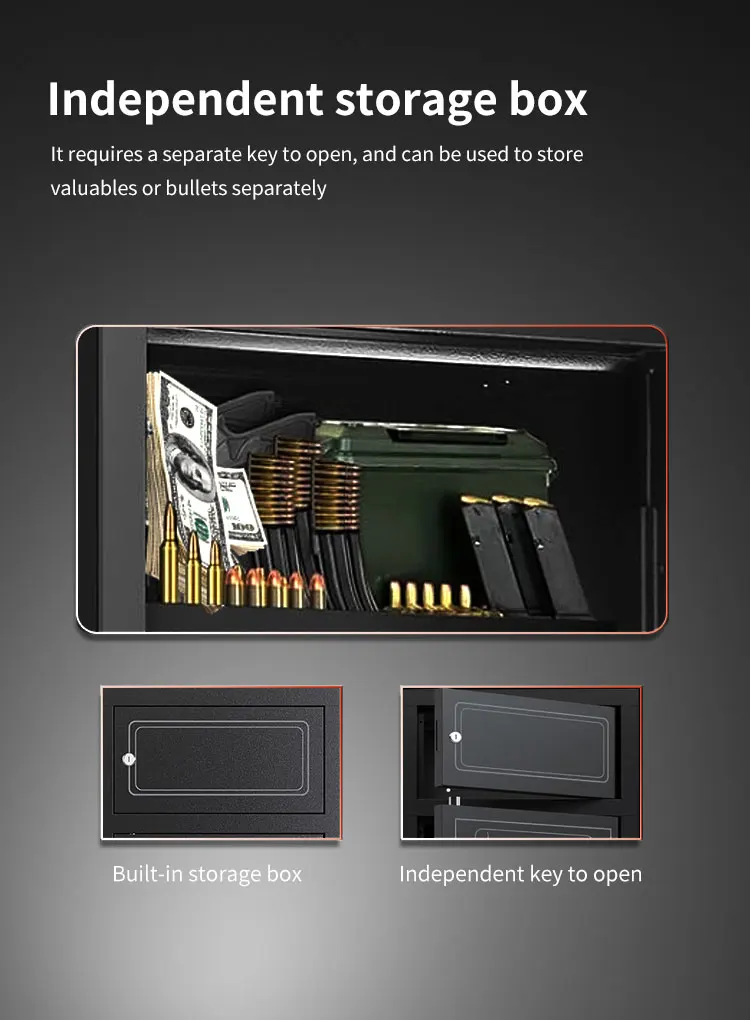 CEQSAFE Gun Safe Electronic Combination Lock with Key Big Size As Furniture Gun Safe Box for Home/Office Usage manufacture