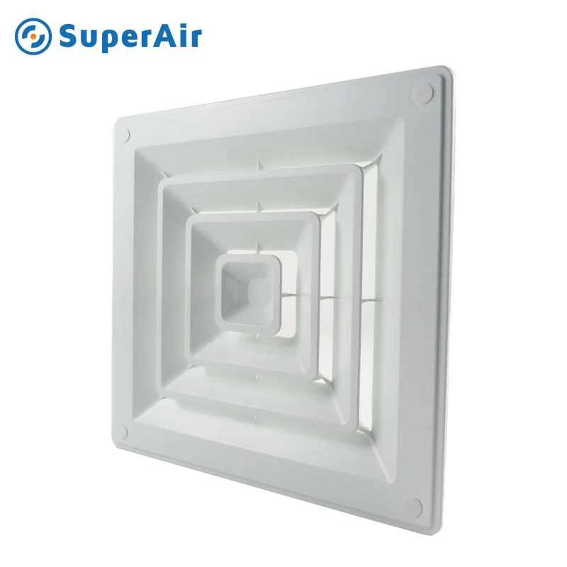 HVAC Supply Air Conditioning Ventilation Aluminum Square Ceiling Vent 4 ...