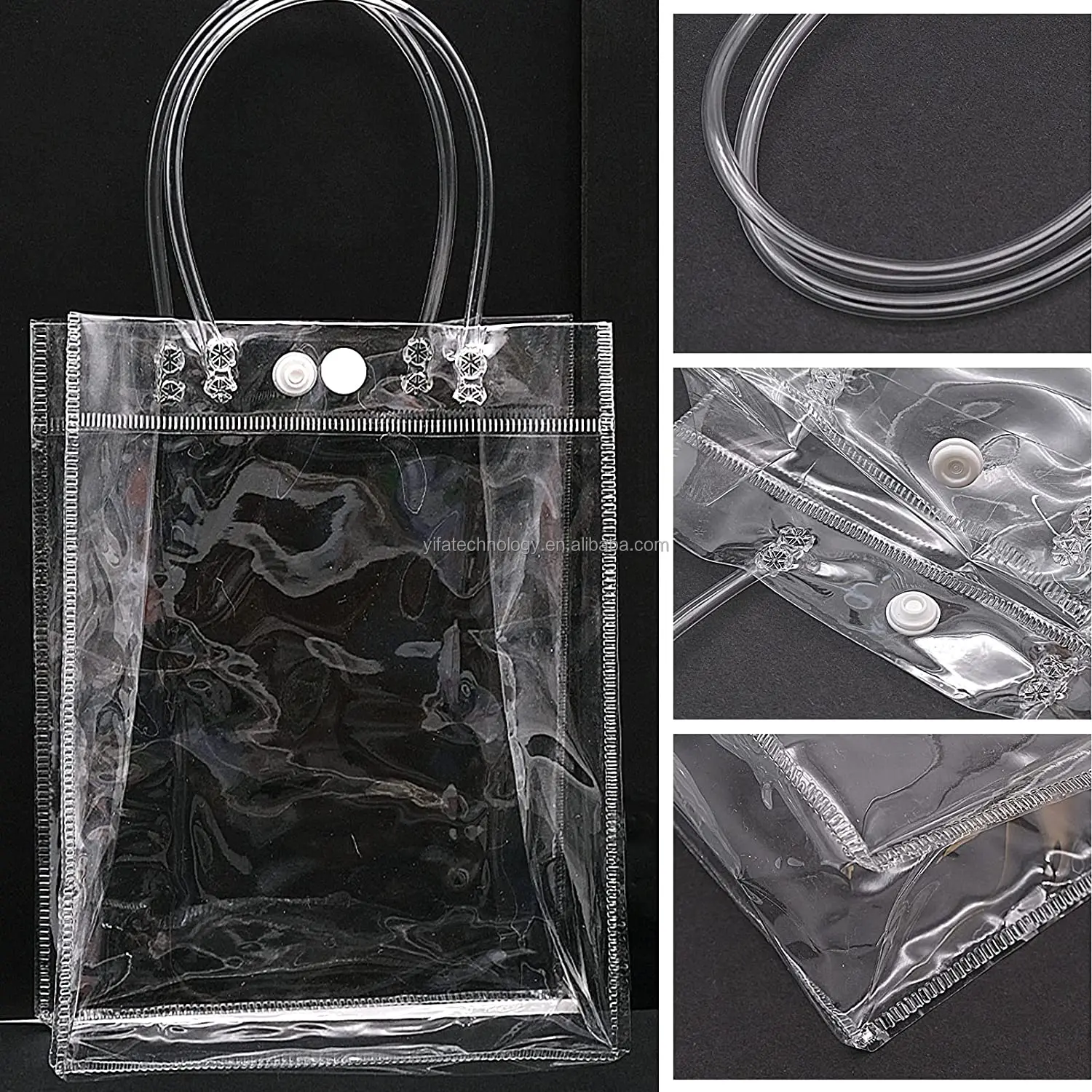 Cheap Clear Plastic Gift Bags With Handle,Reusable Transparent Pvc ...