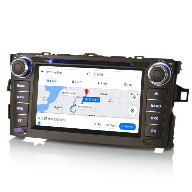 Erisin ES8817A 7 Inch TPMS DAB DSP IPS Android 12.0 Wireless CarPlay 4G Car Stereo for Toyota AURIS (2007-2012)