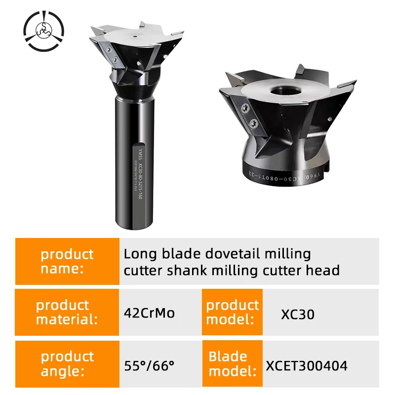Dovetail Slotting Cutter YW55 Degree 60 Dovetail Slotting Cutter Bar With XC30 Blade Large Deep Slotting Cutter