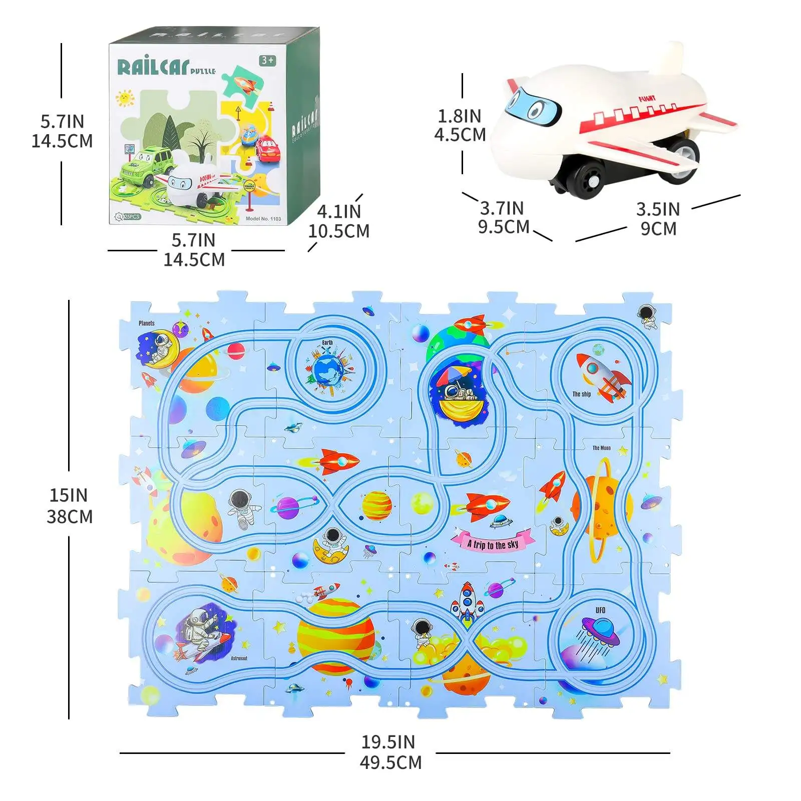Diy Puzzle Tracks Electric Slot Train Toys Puzzle Track Vehicle Set Educational Toys Battery Operated Car Track Toy for Kids