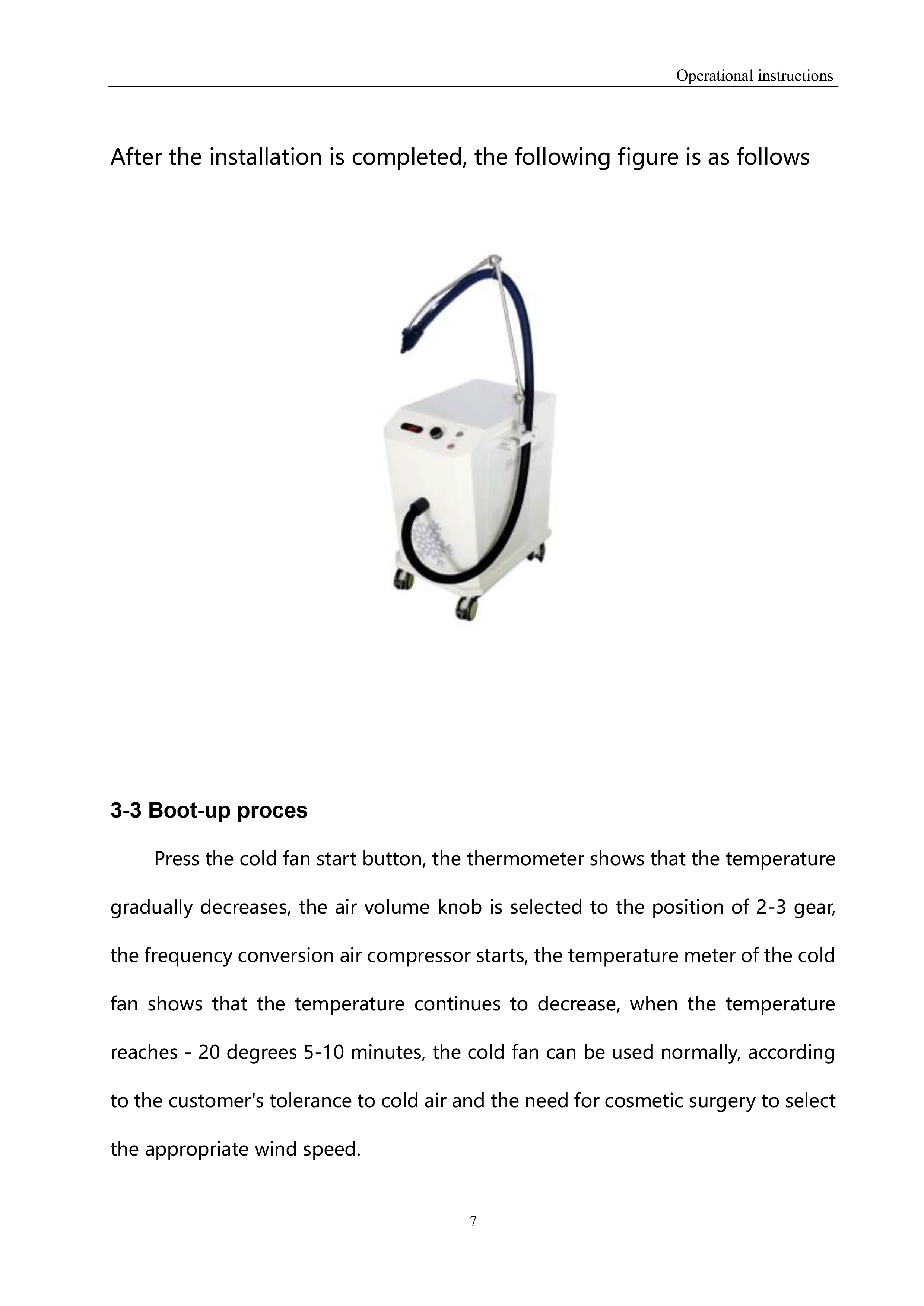 High Power 9 Level Wind Tattoo Remove Pain Relief Cold air Skin Cooling System for Tattoo Removal