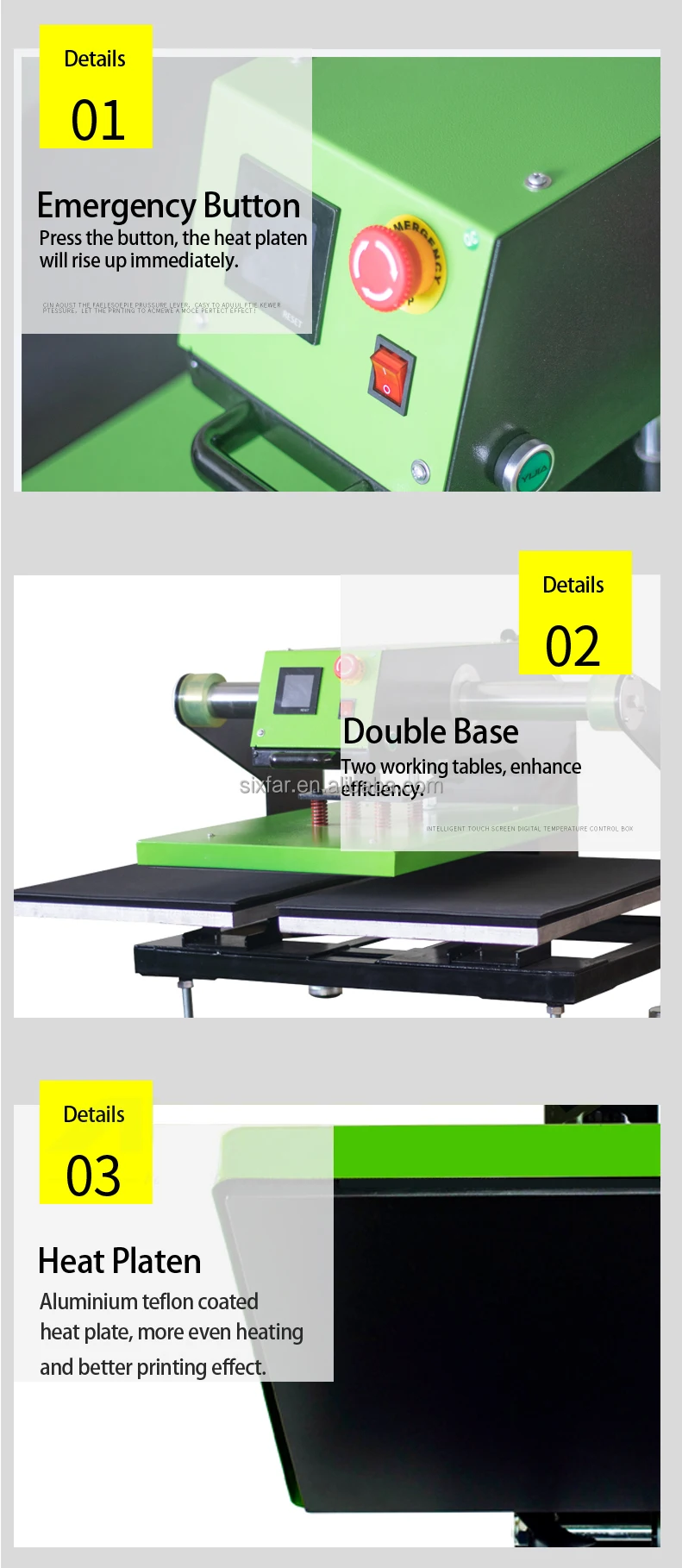 Automatic Pneumatic Double Station T-shirt Heat Press Machine 