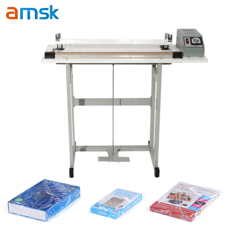 Hot Selling Passed SF-B400/B600/B800/B1000 Vertical Semi-automatic Foot Hot Melt Plastic Shrink Film Bag Pedal Sealing Machine