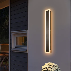 RGB LED Outdoor Wall Lamp Waterproof Aluminum Body with Acrylic Shade Remote Control for Garden Villa Courtyard Balcony Gate