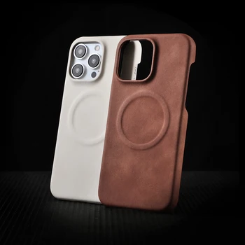 Magnetic Wireless Charging PU Case for iphone 16 15 14 13 12 Wallet Leather Pattern phone case for iPhone 15 pro max