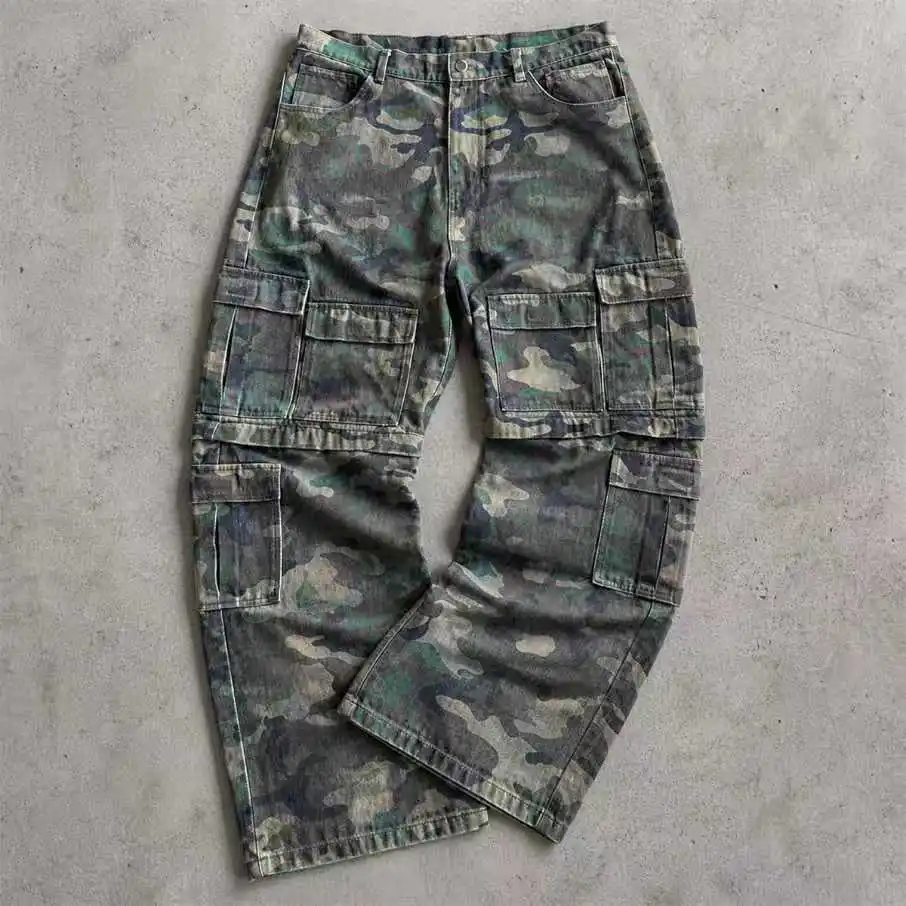 Custom Detachable Trouser Multi Pockets Convertible Tactical Jogger Shorts Men Pants Removable Workwear Baggy Camo Cargo Pants gallery 4
