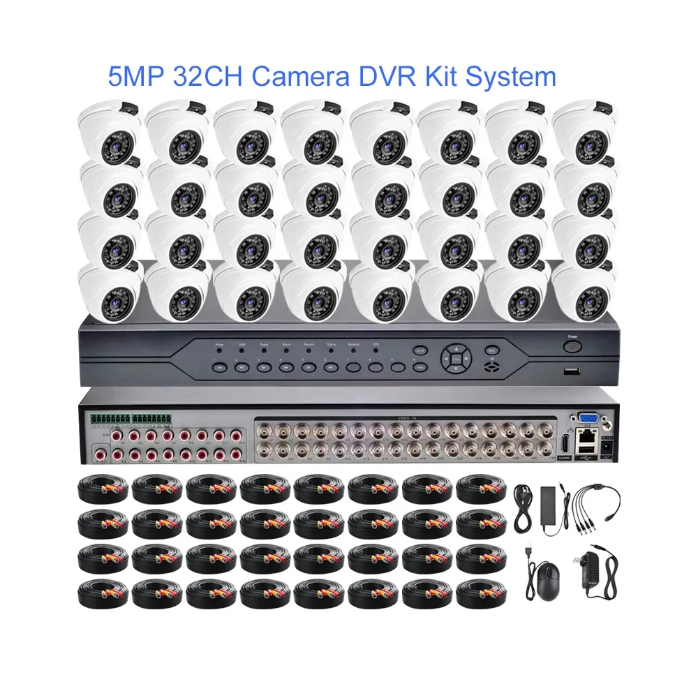 2MP 1080P 5MP Camera System Security Analog 20 24 Ch 24ch 32ch CCTV DVR 32 Channel Kit Recorder with Phone App Remote View