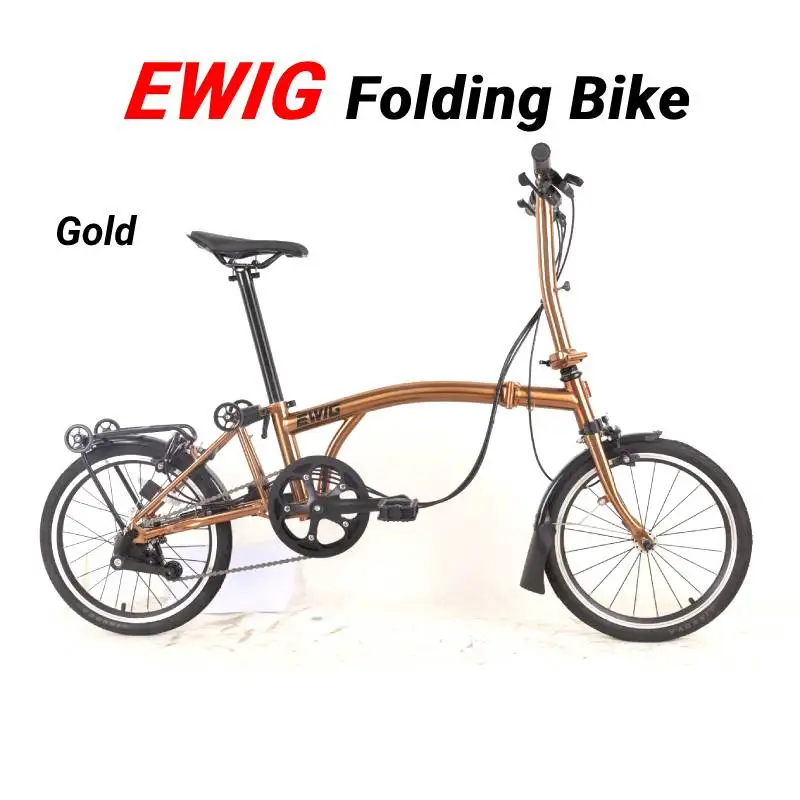 EWIG Hot Sale Foldable Bike New Arrival 6 Speed 16 Inch Carbon Steel Folding Bike Bicycle