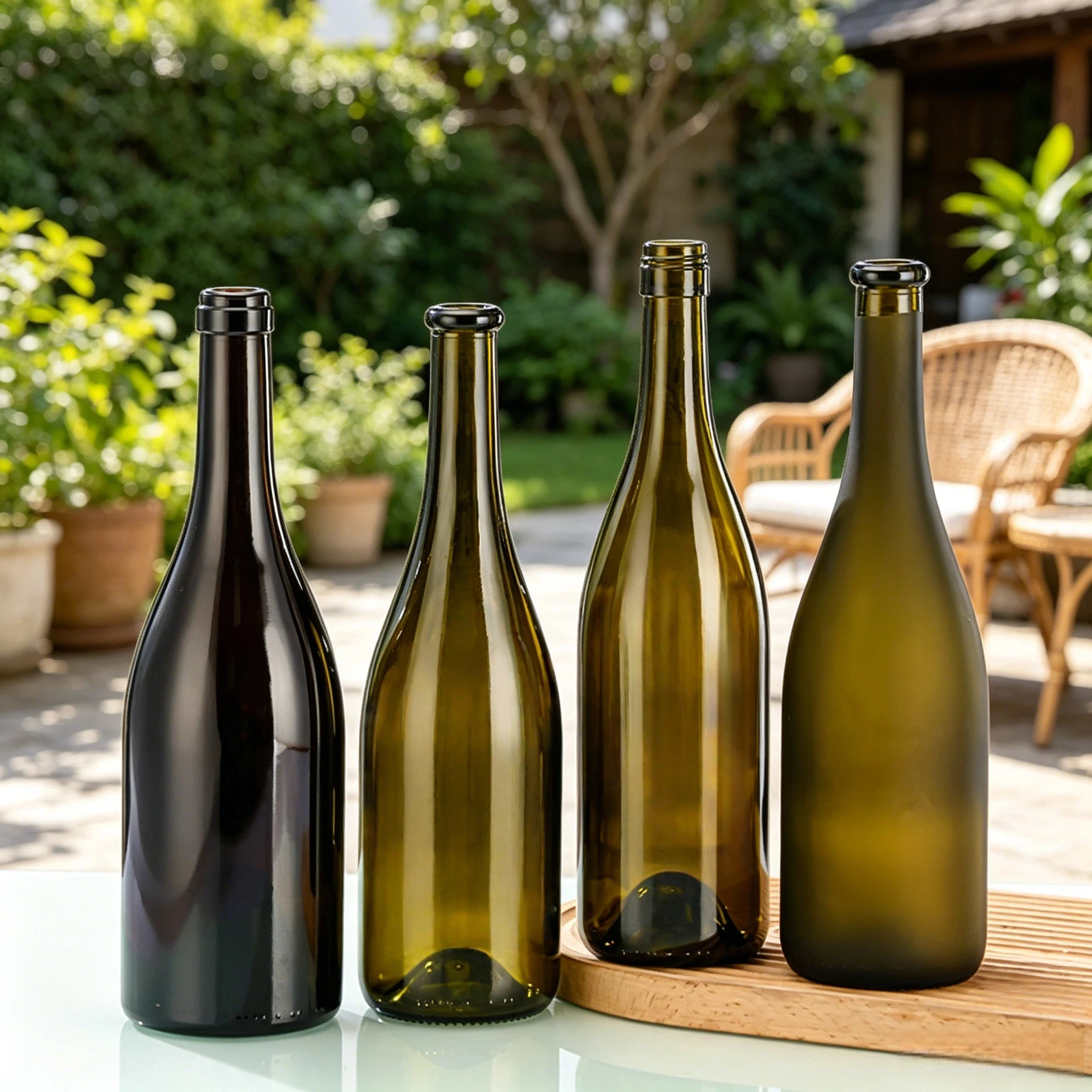カスタム187ml 375ml 750ml 1500ml ガラス製ワインボトル シャンパン 