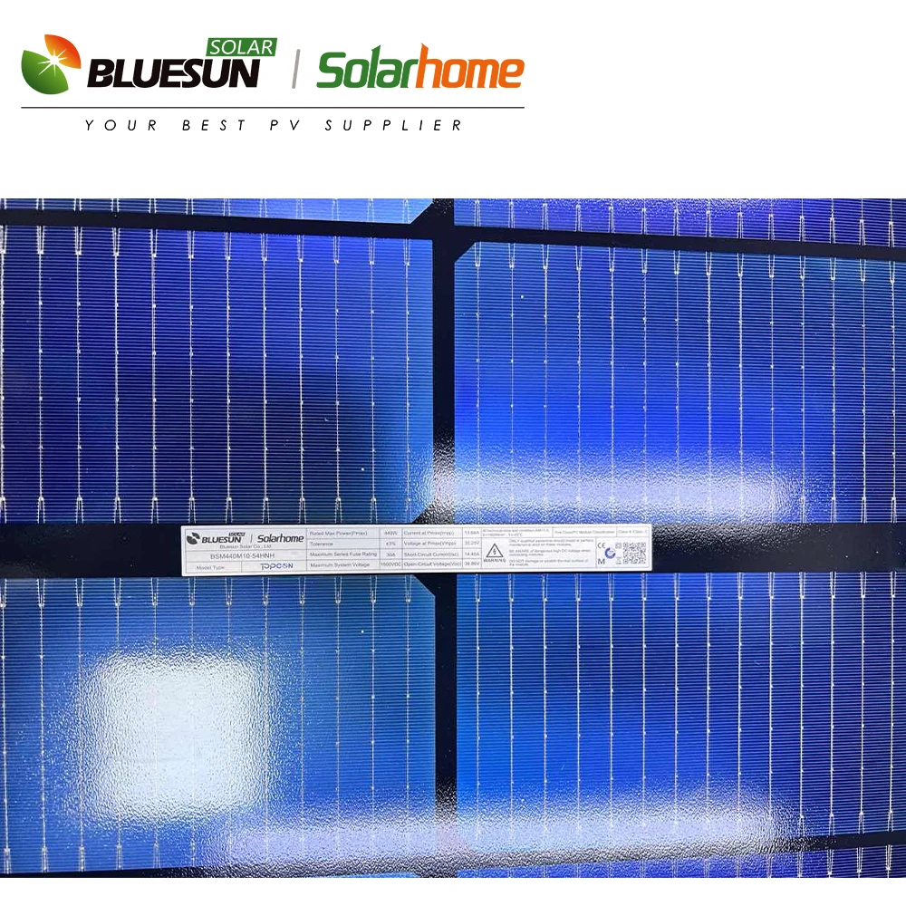 Bluesun 440W Full Black Bifacial Solar Panel for Europe
