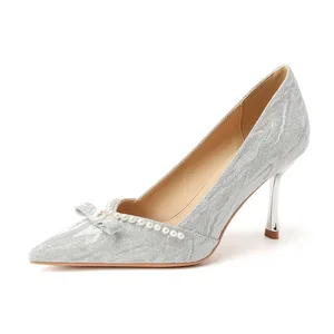 Summer Women High Heels Black Dress Shoes Ladies Bridal Shoes High Heel Shoes Rhinestone Stiletto Heels for Women and Ladies