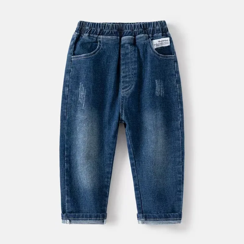 2023 nova chegada outono bebê meninas denim calças crianças sólido calças  de brim cintura alta com bottons moda bonito meninas jeans - AliExpress