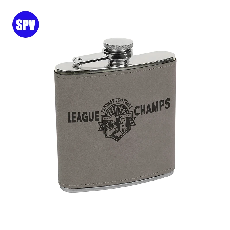 Wholesale Logo Customized Father's Day gift 6oz Stainless Steel Hip Flask with engraving logo