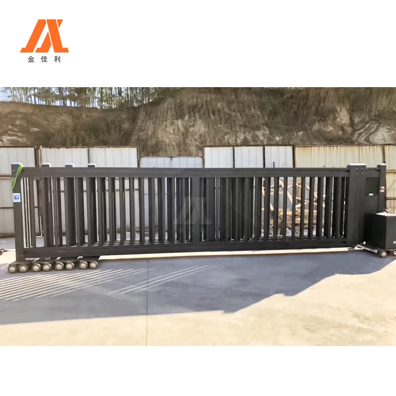 Heavy Duty Electric Driveway Gate System Secure Industrial Foldable Sliding  Gate Telescopic Retractable for Outdoor Use