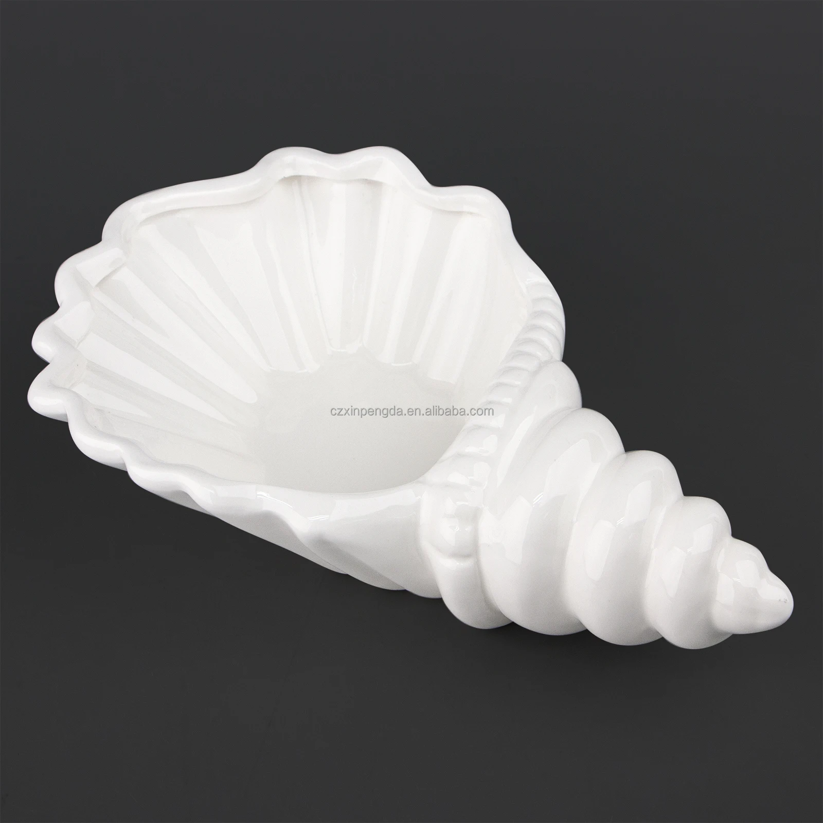 White Modern Bowl Sea Shell Conch Shell Bowl for Hotel Restaurant