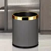 14L Gray Wood Grain Gold Ring