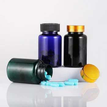 Medicine Bottles PET 80ml 100ml 120ml 150ml Pill Bottle with Screw Cap Empty Plastic Capsule Container