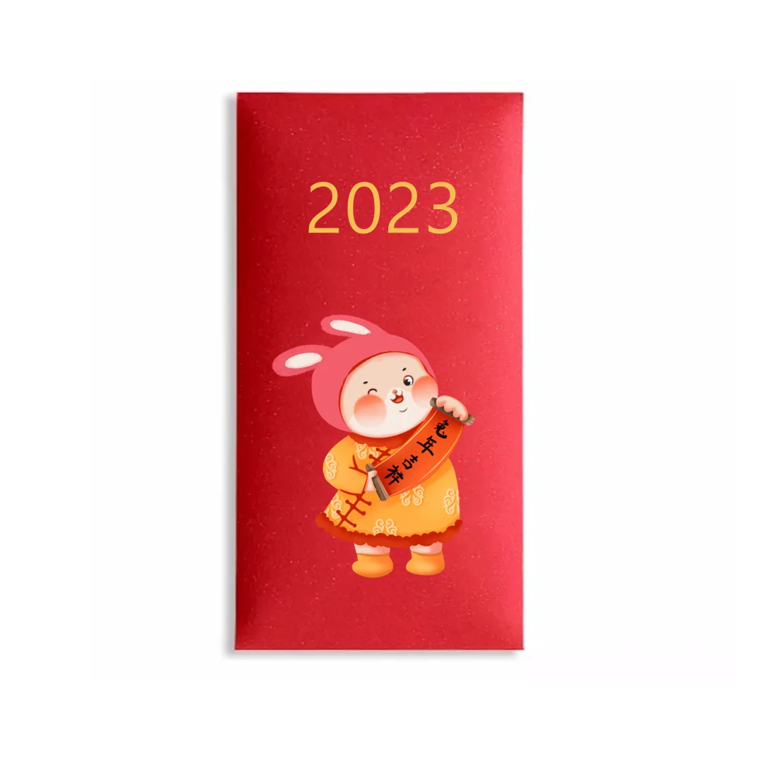 Custom Design Luxury Traditional Red Packet Hong Bao Ang Pow Red Packet  for Wedding Chinese New Year Festival