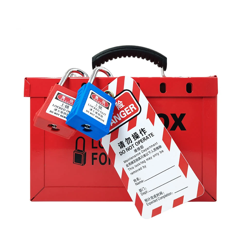 Stackable Locking Container With 12 Padlocks for Positioning Lockout Tagout Kit Lock Box for Keys Box With Combination Lock