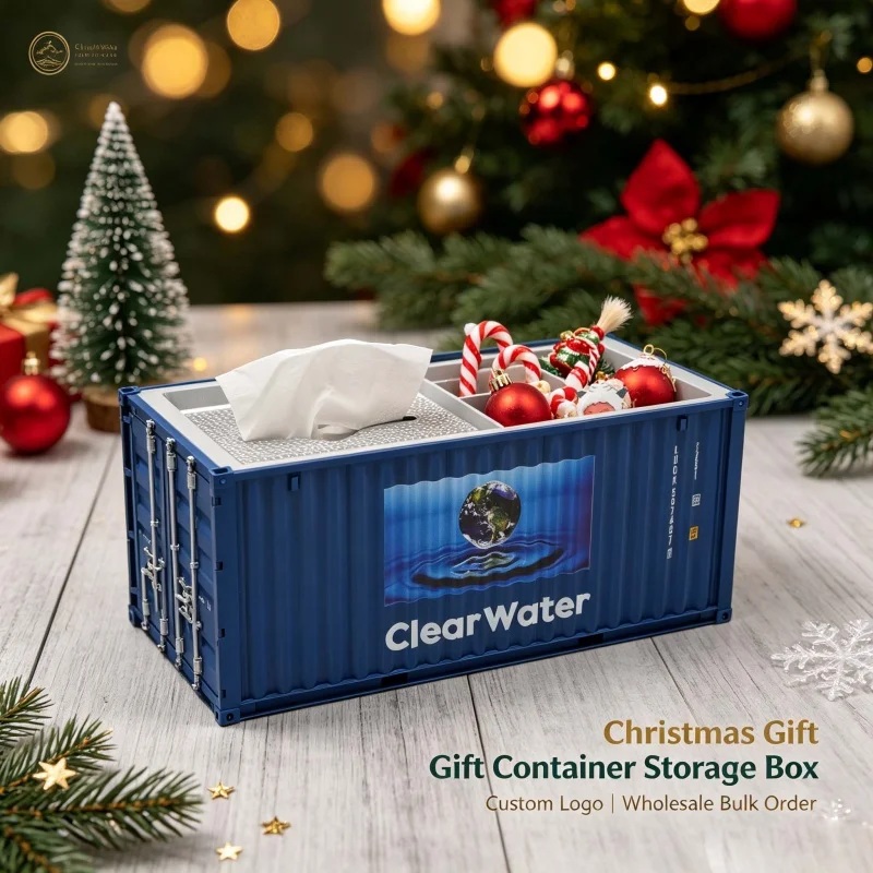 【LAC】Wholesale Custom Logo Container Shaped Storage Box Container Model Christmas Gift Desktop Decorative Storage Organizer